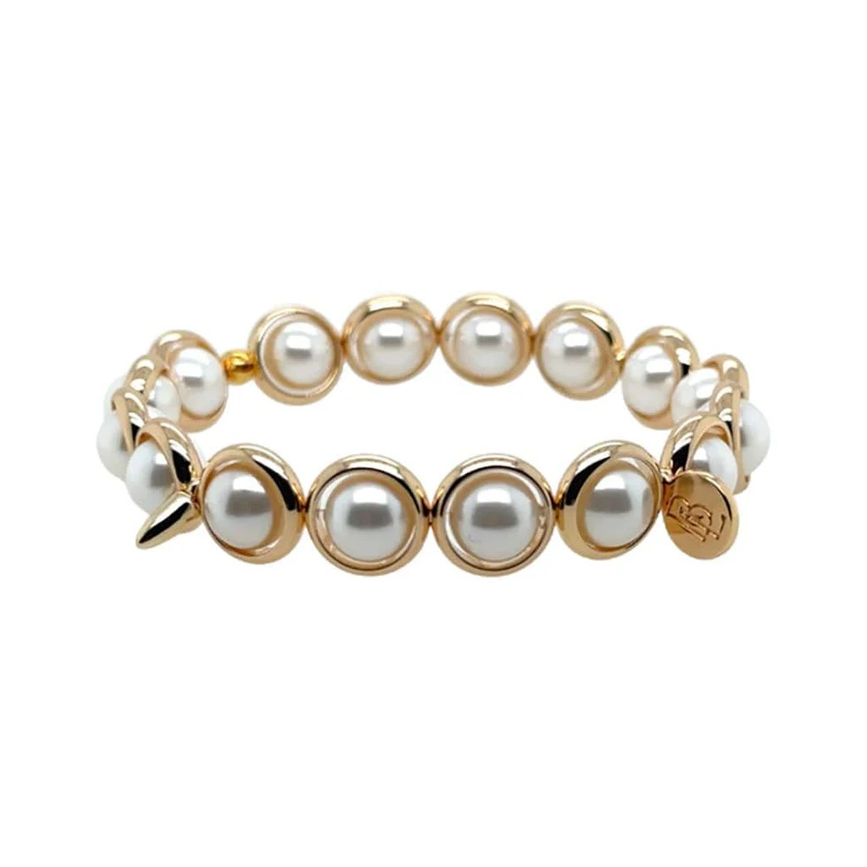 shell pearl gemstone beaded bracelet 8mm