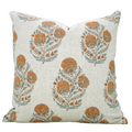 bohemian block print 20 x 20 pillow - marigold