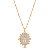 lady lourdes pendant in silver + gold