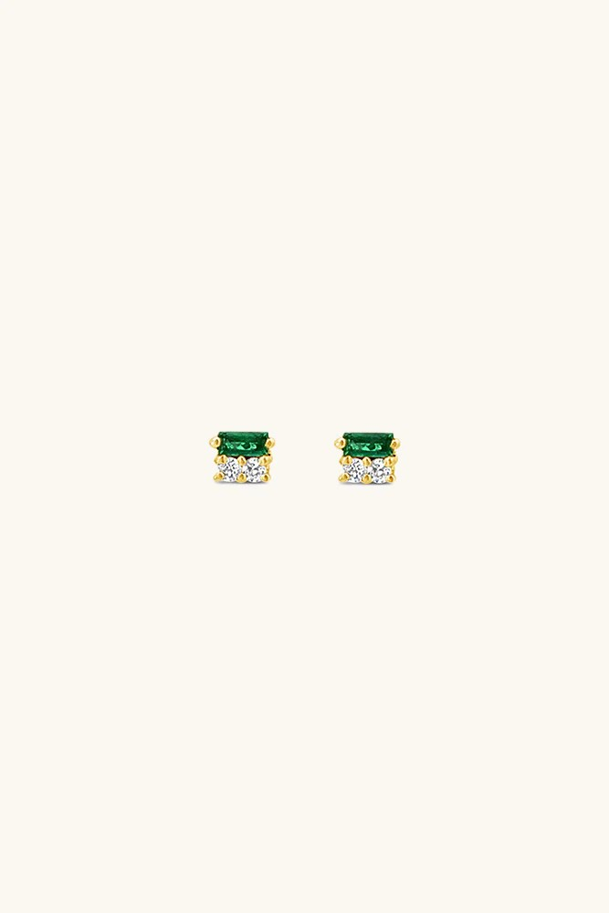 after hours earrings in emerald