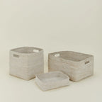 essential woven letter tray in white