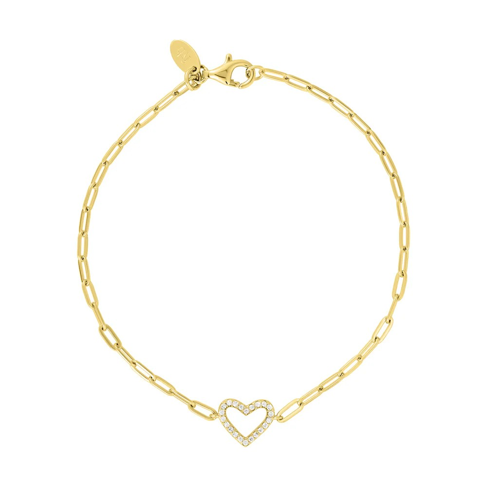 bea heart bracelet - gold