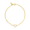 bea heart bracelet - gold