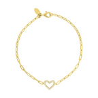 bea heart bracelet - gold