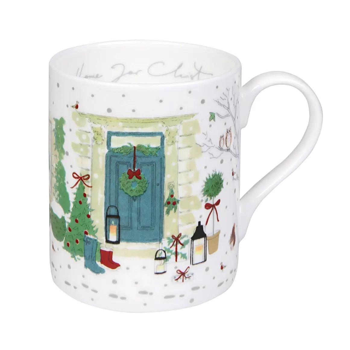 holly + berry home for christmas mug