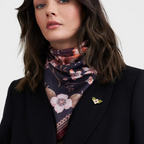 poppy anemone enamel brooch