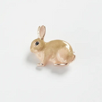 enamel rabbit brooch