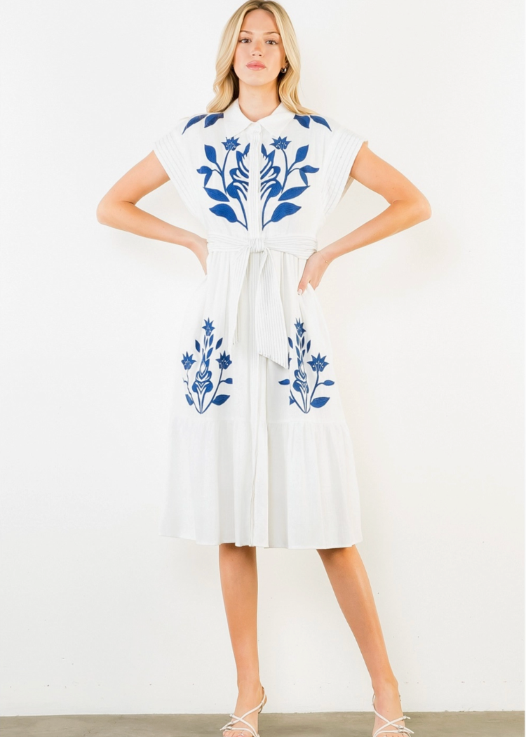 the sophia embroidered dress