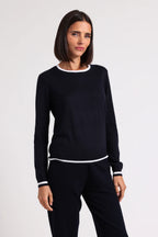 supima cotton cashmere with tipping