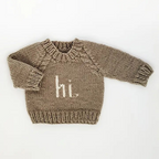 hi. baby crew neck sweater - slate