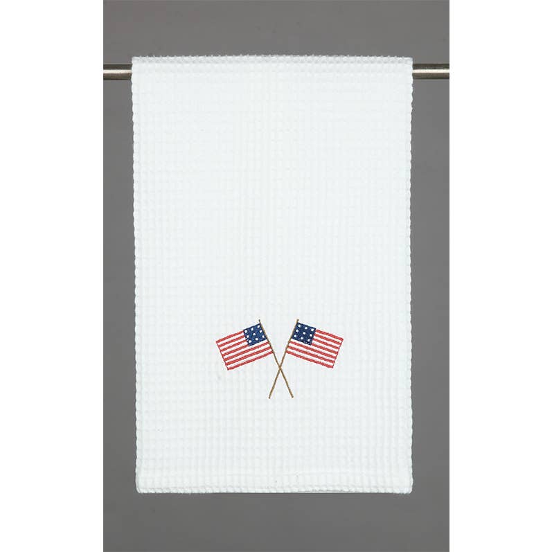 american flag embroidered kitchen towel