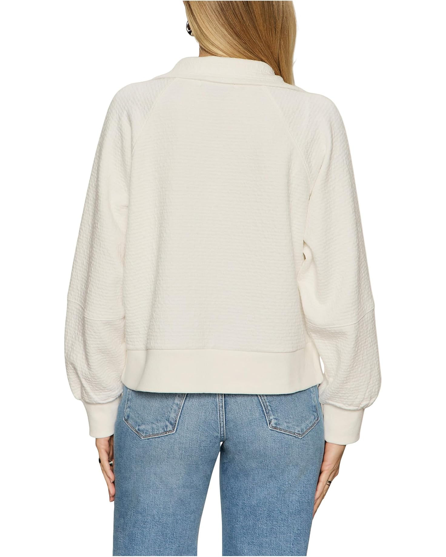 textured zip up popover