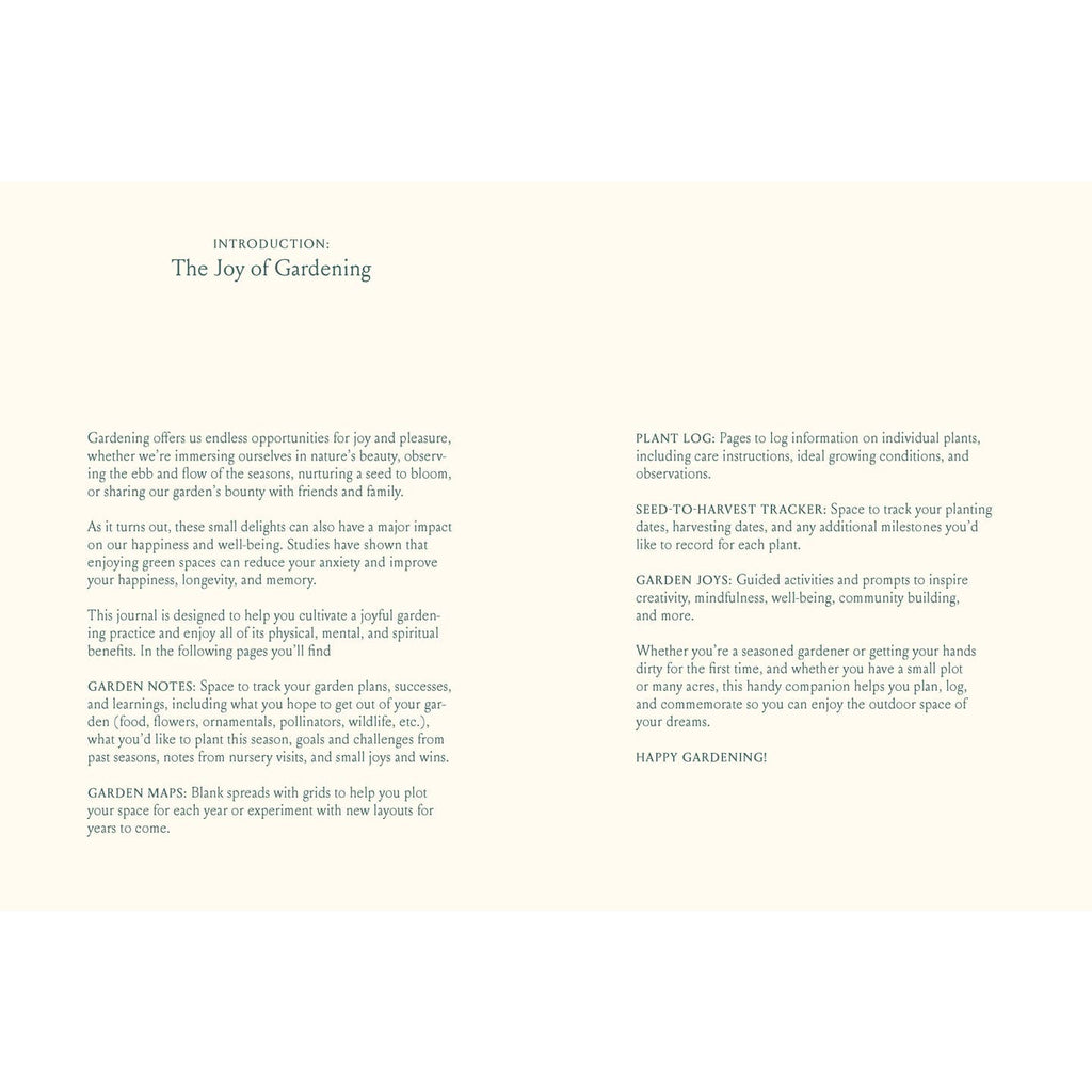 joyful gardener's journal