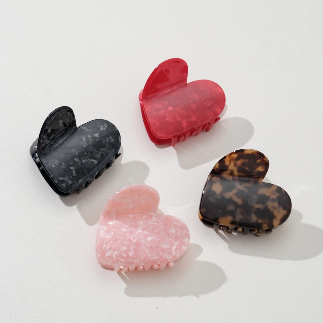 valentine's heart claw clip - large