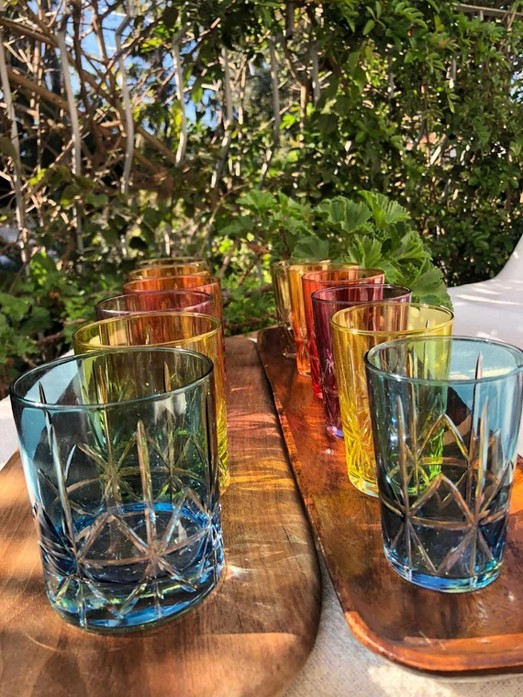cut glass tumblers