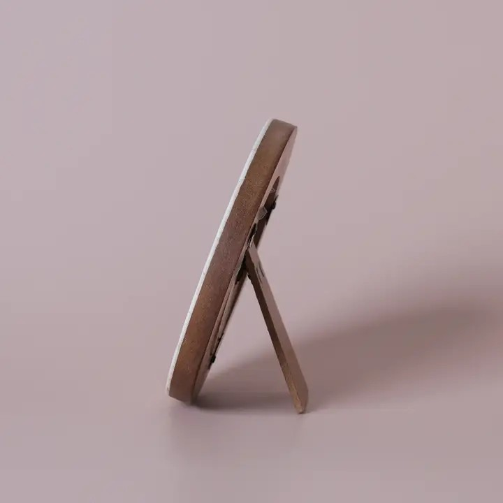 round photo frame in bone