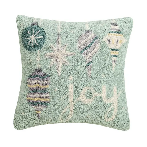 Joy Ornaments Hook Pillow