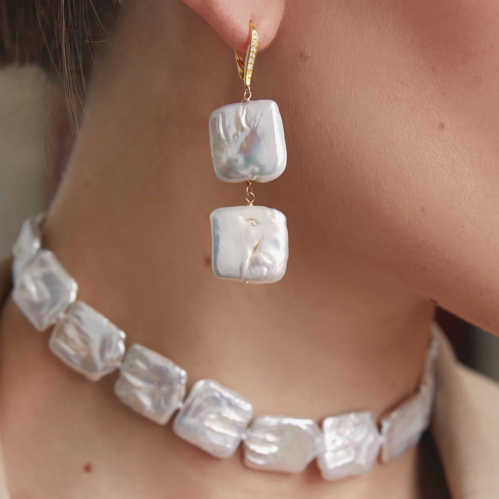 aurora earrings in gold