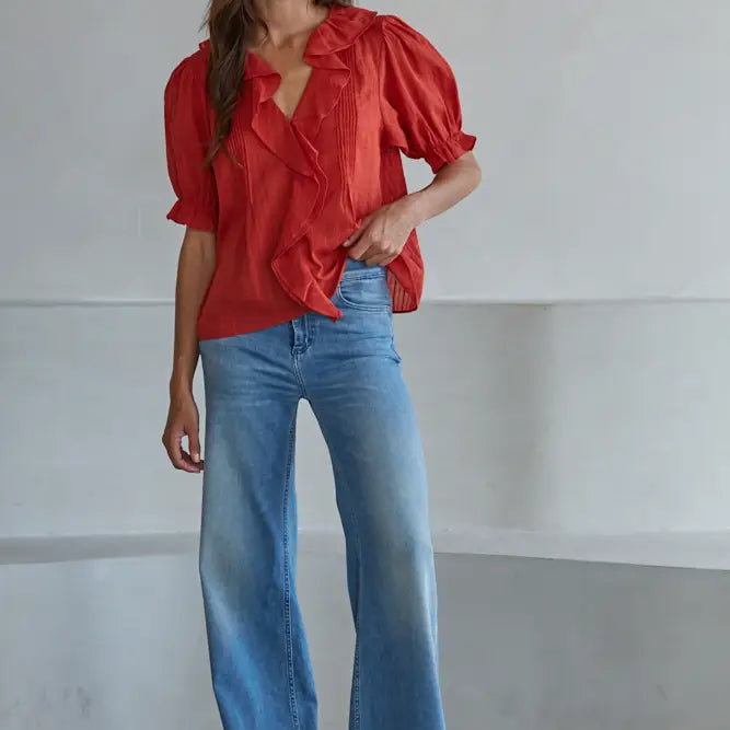 woven cotton blouse