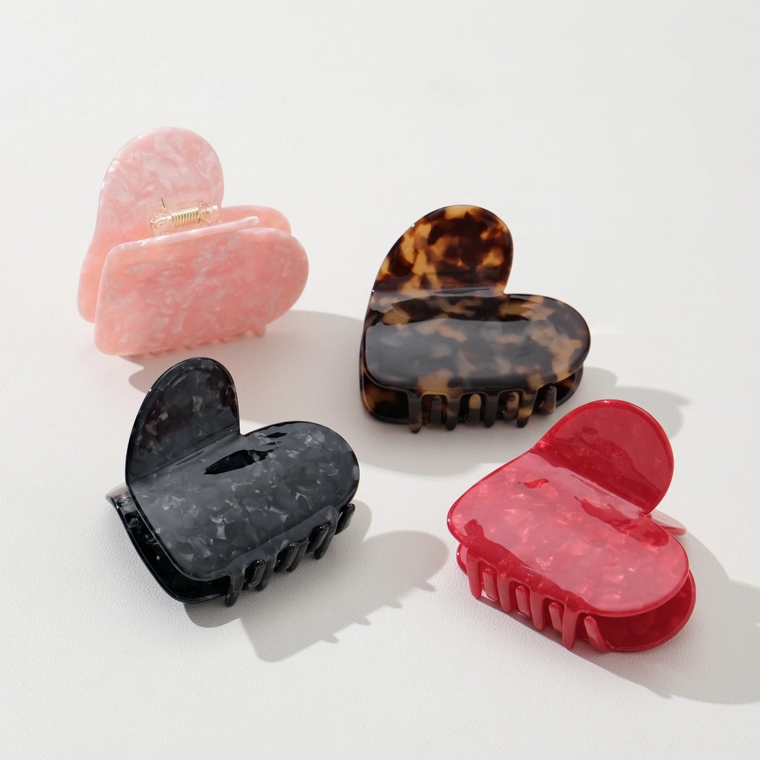 valentine's heart claw clip - large