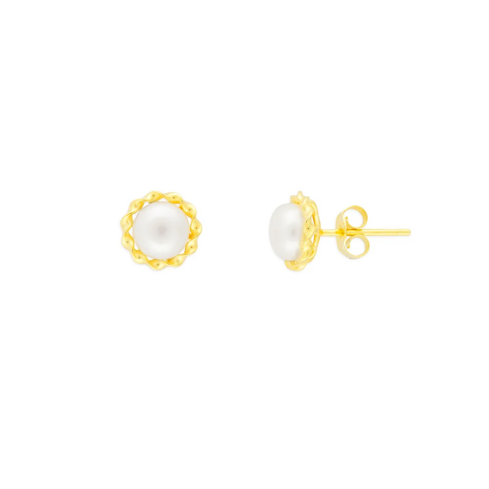 margaux pearl studs - gold