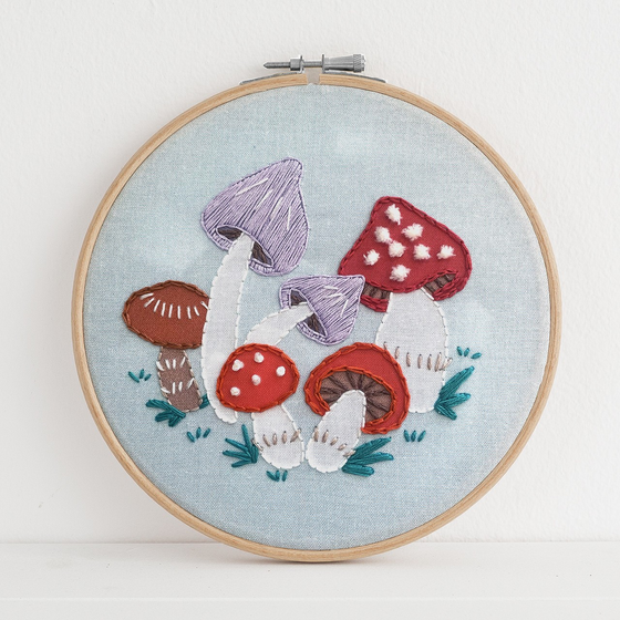 mushroom embroidery kit