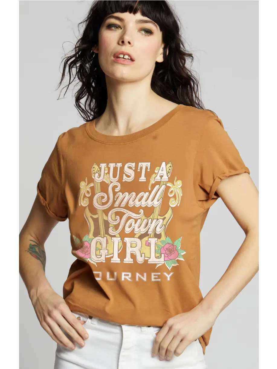 journey small town girl tee