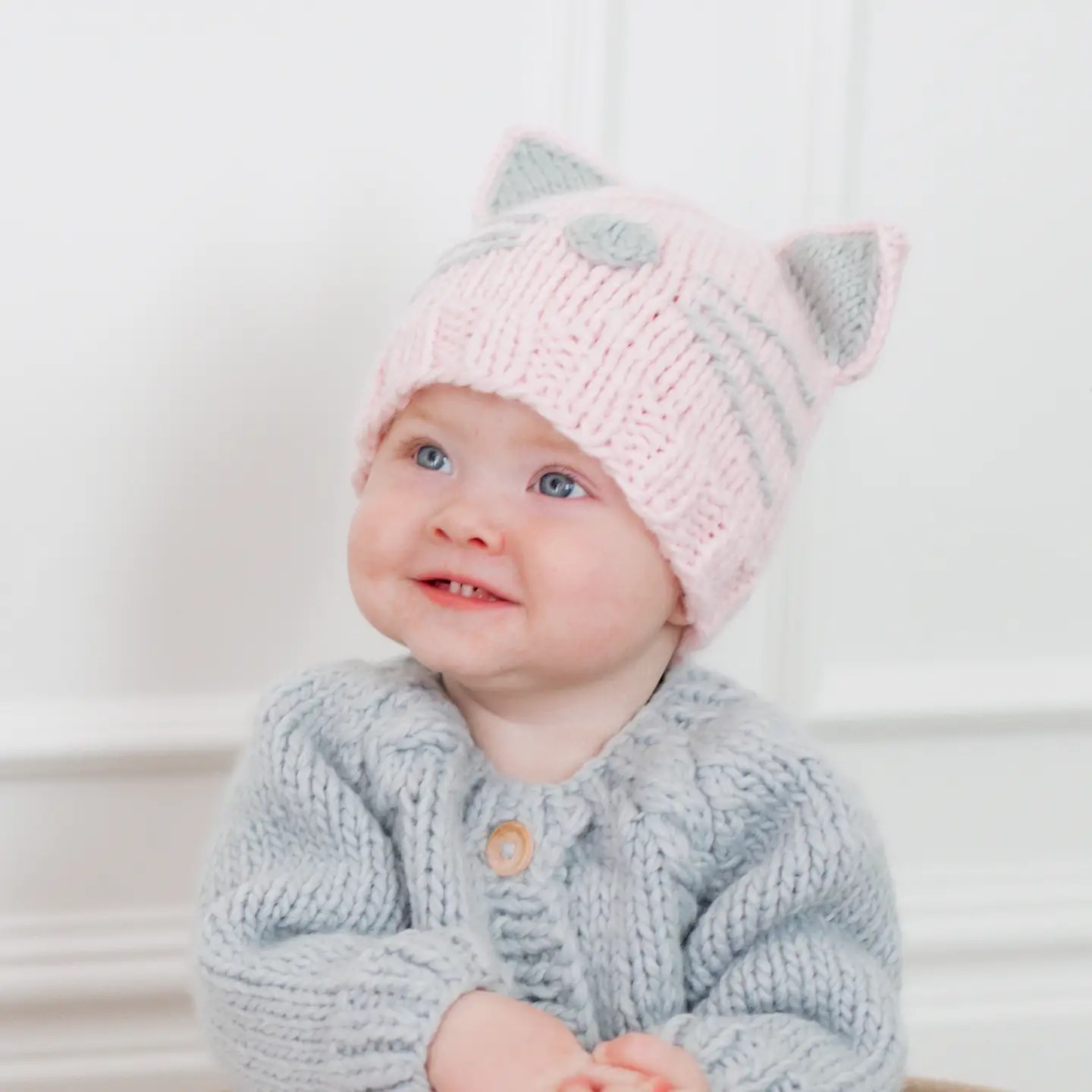kitty baby beanie