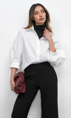thea oversized latern sleeve button down
