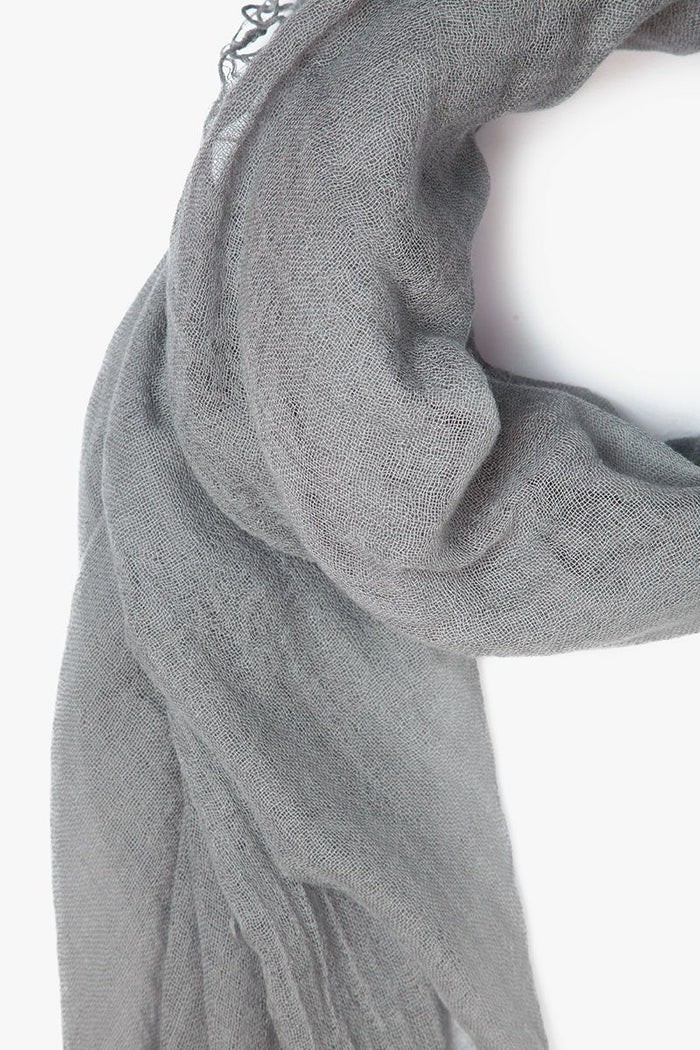 cashmere + silk scarf in griffin