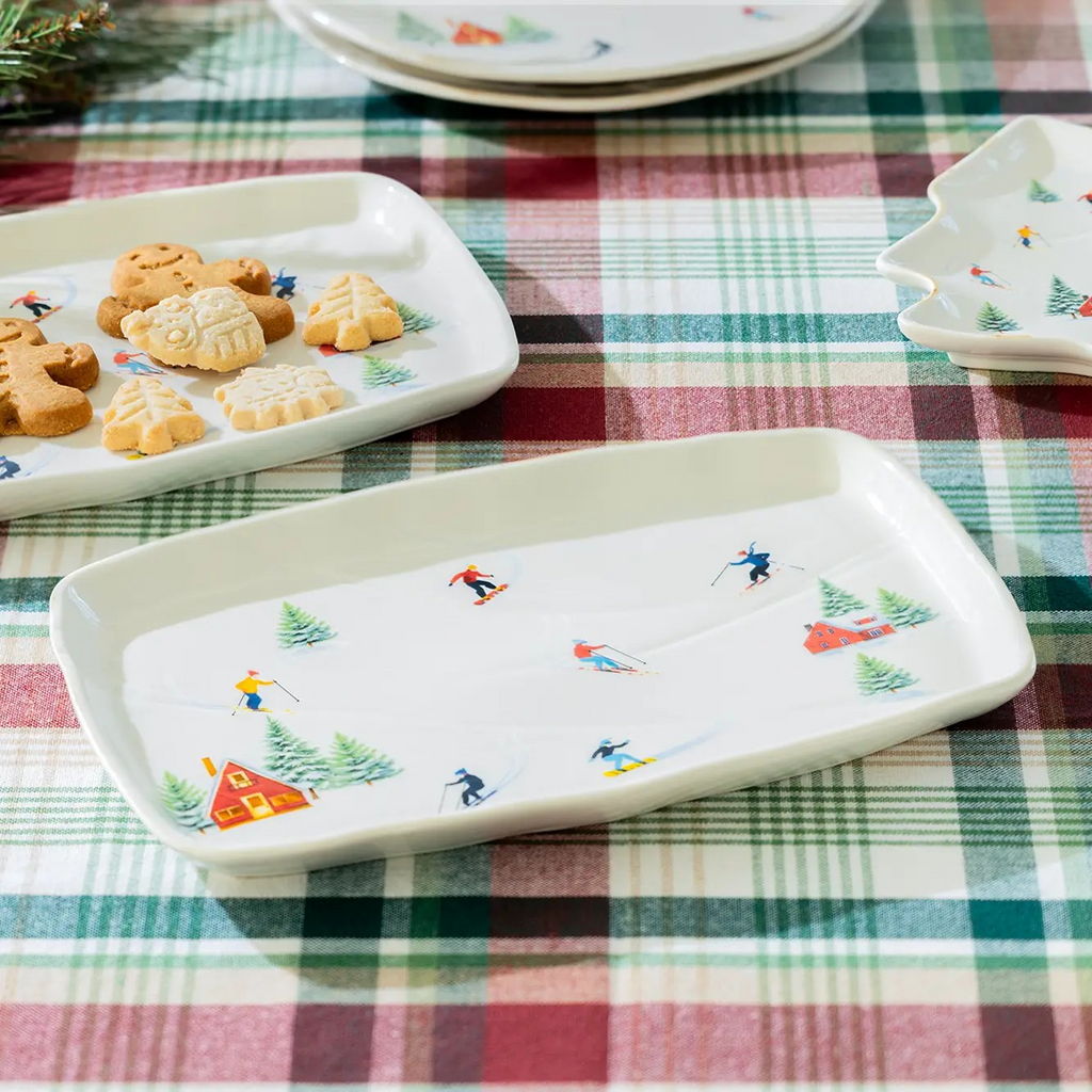 winter ski slope 10.4" platter