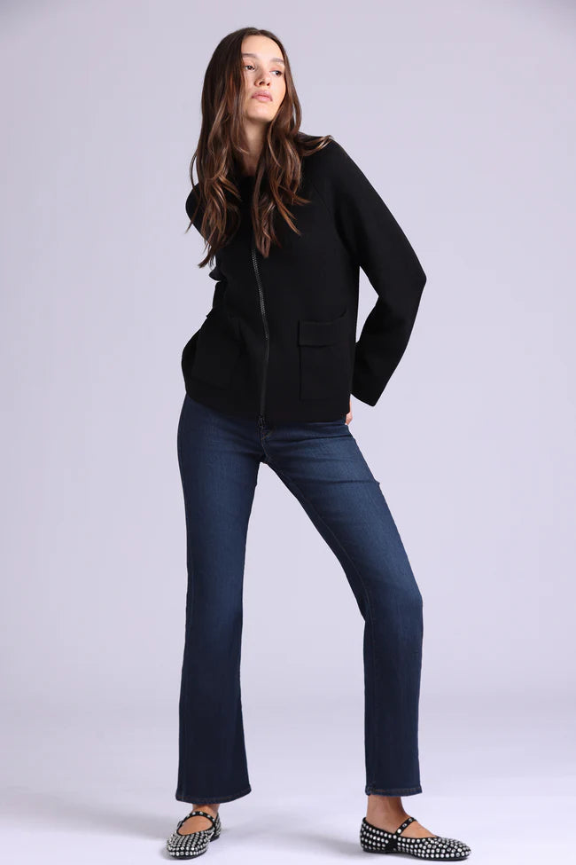vicose zip jacket with pockets