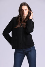 vicose zip jacket with pockets