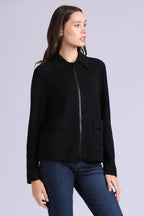 vicose zip jacket with pockets