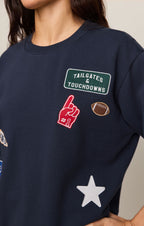 boyfriend patch sweatshirt
