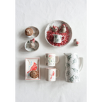 hand painted stoneware dish