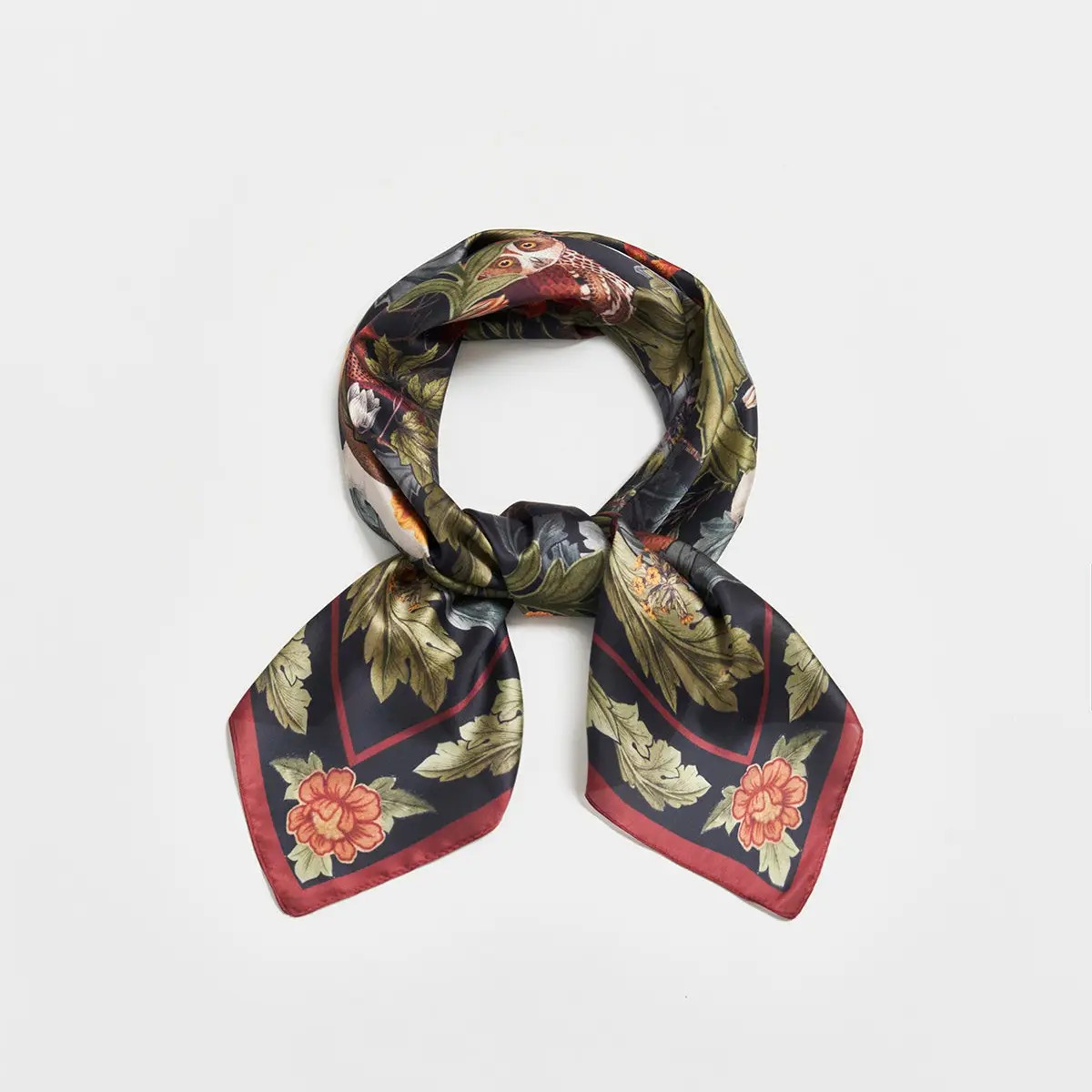 winter solstice tales green square scarf