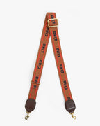 adjustable cross body in navy + poppy ciao