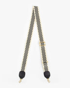 adjustable crossbody strap in checkered