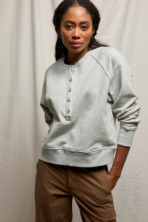 bowen raglan button down sweatshirt