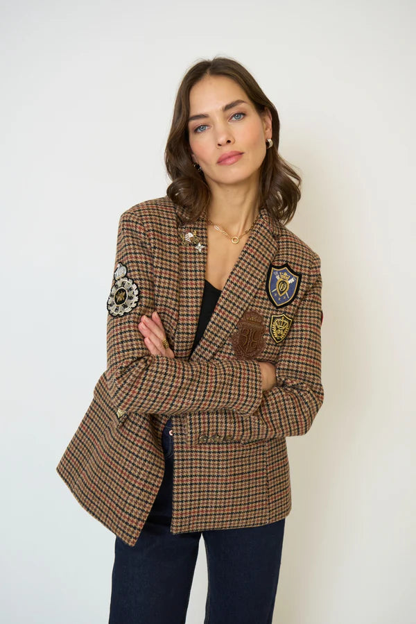 raven patch blazer