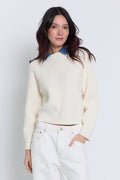 nash denim collared sweater