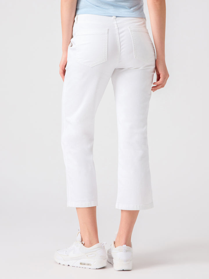 vacation high rise crop pant in white