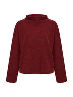 change of pace top in crimson