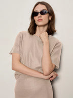 sparkle sequin sweater in mother of pearl