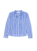 chrissie blouse in blue stripe