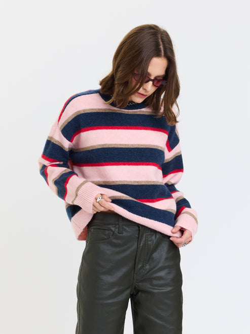 carlyle in coral stripe