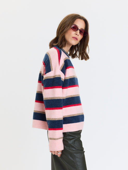 carlyle in coral stripe