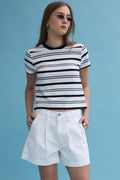 coronado pleated short in lamb