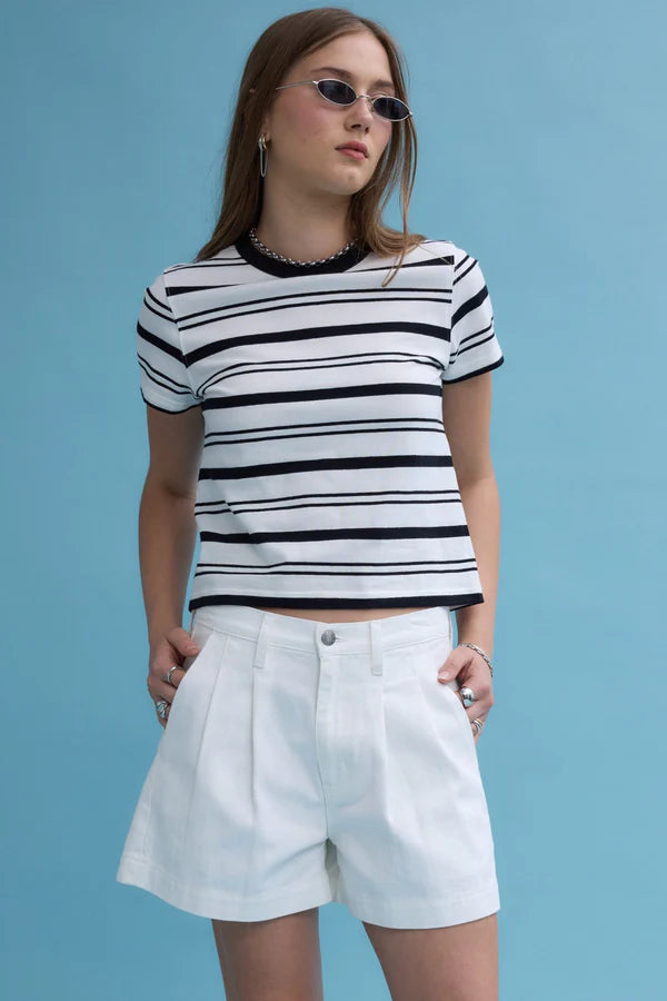 coronado pleated short in lamb